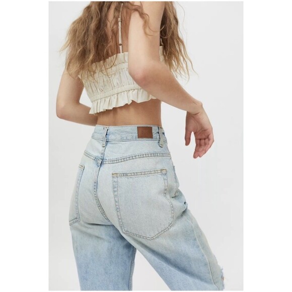 BDG Urban Outfitters Jeans Blue Distressed High-Rise Baggy 24 - Picture 1 of 12